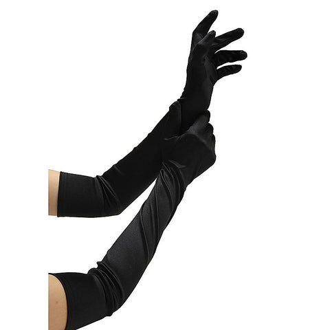 Wrist Length Satin Evening Womens Hand Gloves