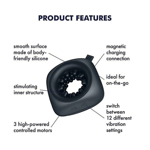 Ring Pocket Size Vibrating Male Stroker by Satisfyer