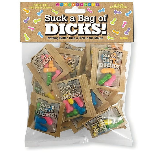 Suck a Bag Of Dicks Bulk Bag Of 25 Party Packs Pecker