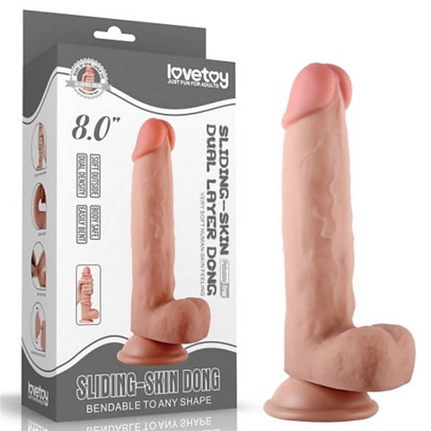Sliding Skin Dual Layer Realistic Dong Wit Flexible Skin Flesh