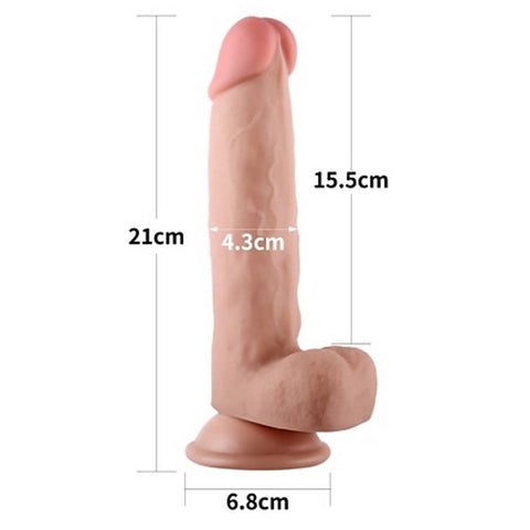 Sliding Skin Dual Layer Realistic Dong Wit Flexible Skin Flesh