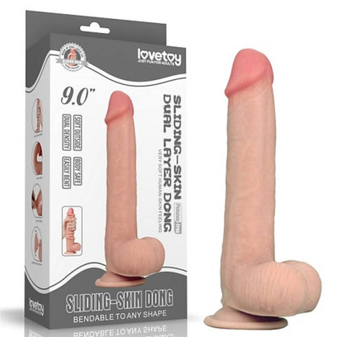 Sliding Skin Dual Layer Realistic Dong Wit Flexible Skin Flesh