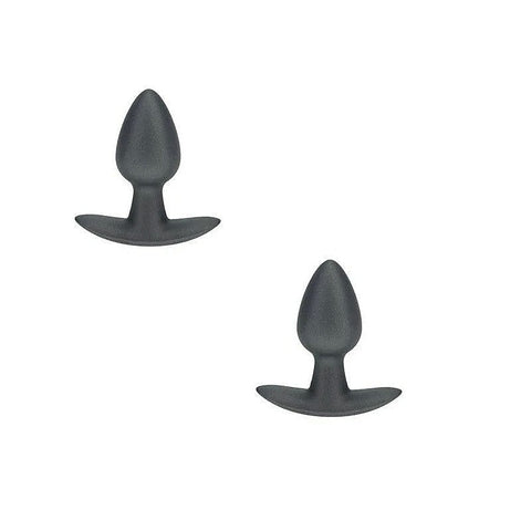 OUCH! 6.5 cm Small Metallic Silicone Butt Plug by Shots Toys