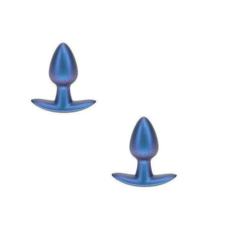 OUCH! 6.5 cm Small Metallic Silicone Butt Plug by Shots Toys
