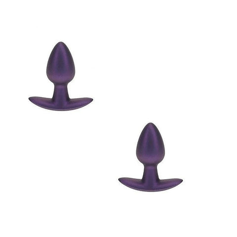 OUCH! 6.5 cm Small Metallic Silicone Butt Plug by Shots Toys