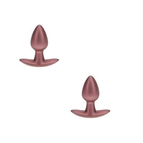 OUCH! 6.5 cm Small Metallic Silicone Butt Plug by Shots Toys