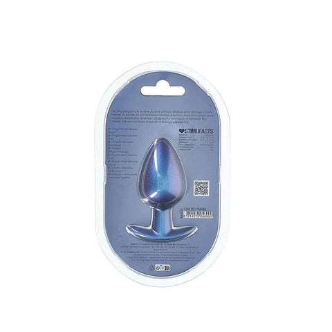 OUCH! 8.9 cm Large Metallic and Soft Silicone Anal Plug
