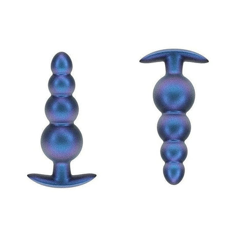 Beaded Metallic Silicone Anal Plug by Shots Toys