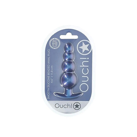 Beaded Metallic Silicone Anal Plug by Shots Toys