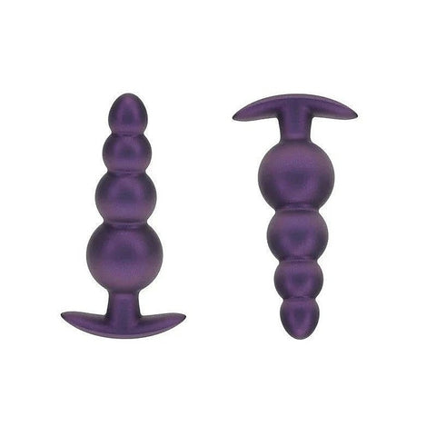 Beaded Metallic Silicone Anal Plug by Shots Toys