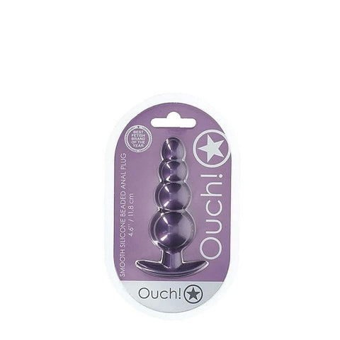 Beaded Metallic Silicone Anal Plug by Shots Toys