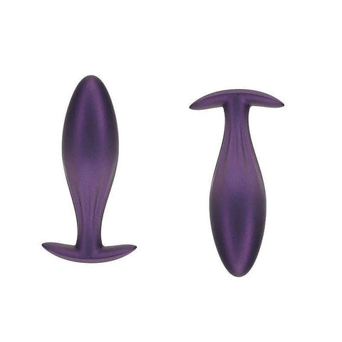 OUCH! Oval Shaped Metallic Anal Plug by Shots Toys