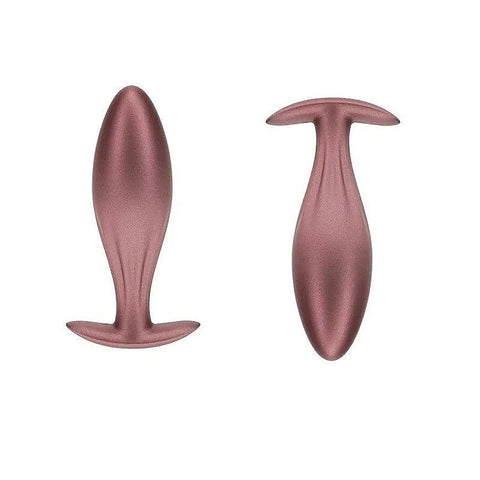OUCH! Oval Shaped Metallic Anal Plug by Shots Toys