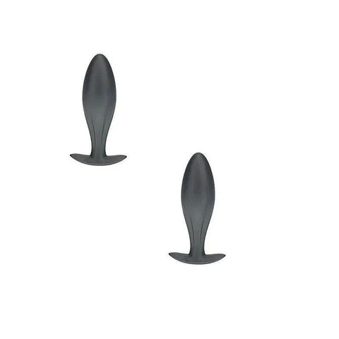 OUCH! Oval Shaped Metallic Anal Plug by Shots Toys