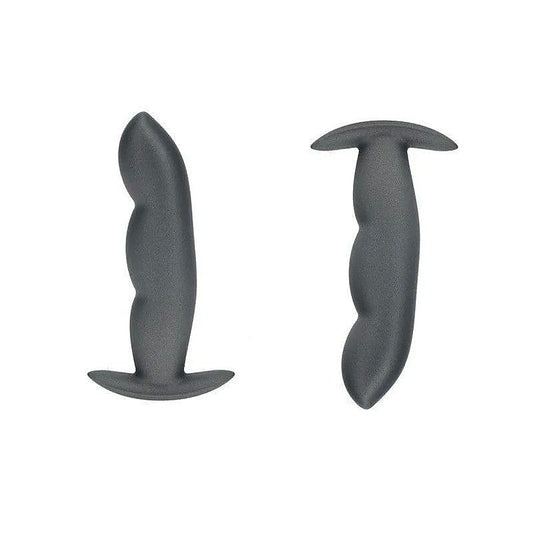 Finger Shaped Metallic Silicone Butt Plug by Shots Toys
