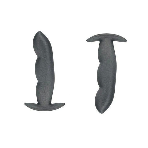Finger Shaped Metallic Silicone Butt Plug by Shots Toys