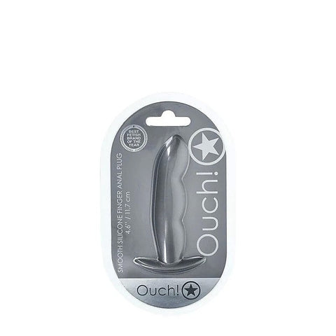 Finger Shaped Metallic Silicone Butt Plug by Shots Toys