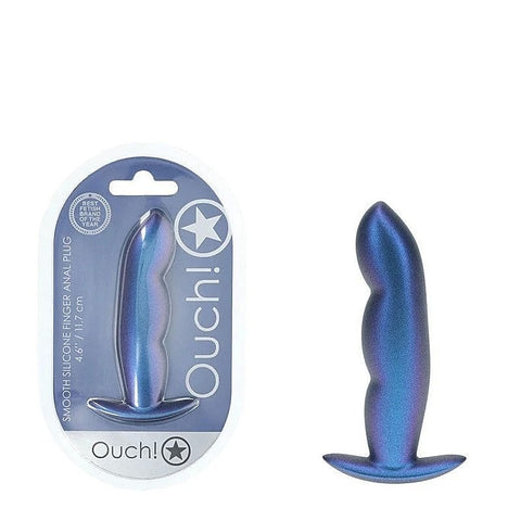 Finger Shaped Metallic Silicone Butt Plug by Shots Toys