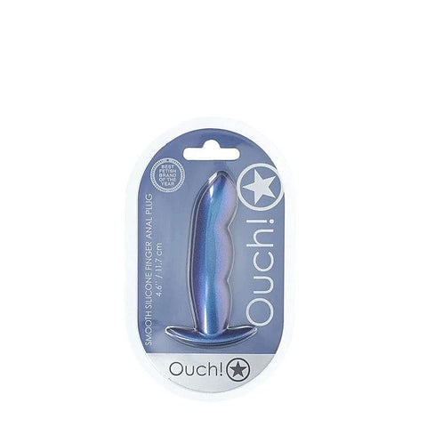 Finger Shaped Metallic Silicone Butt Plug by Shots Toys