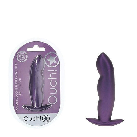Finger Shaped Metallic Silicone Butt Plug by Shots Toys