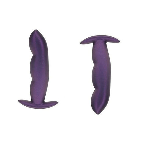 Finger Shaped Metallic Silicone Butt Plug by Shots Toys