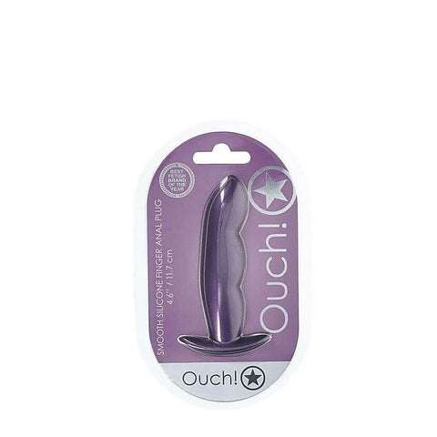 Finger Shaped Metallic Silicone Butt Plug by Shots Toys