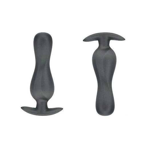 Shots OUCH! Curvy Metallic Silicone Anal Plug by Shots Toys