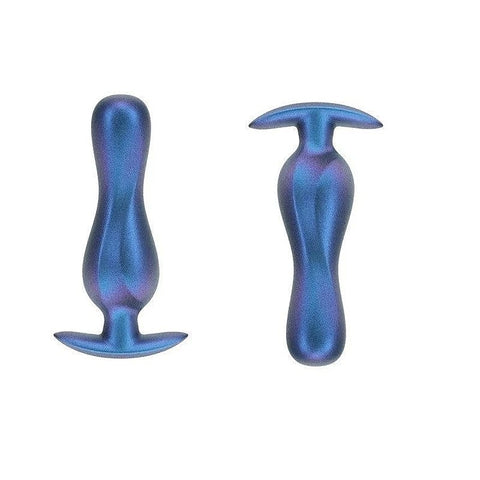 Shots OUCH! Curvy Metallic Silicone Anal Plug by Shots Toys