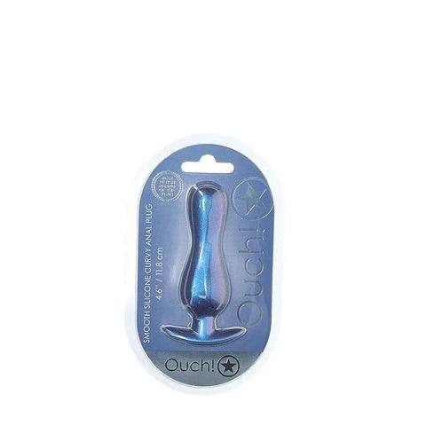 Shots OUCH! Curvy Metallic Silicone Anal Plug by Shots Toys