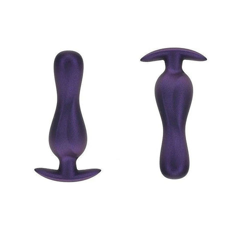 Shots OUCH! Curvy Metallic Silicone Anal Plug by Shots Toys