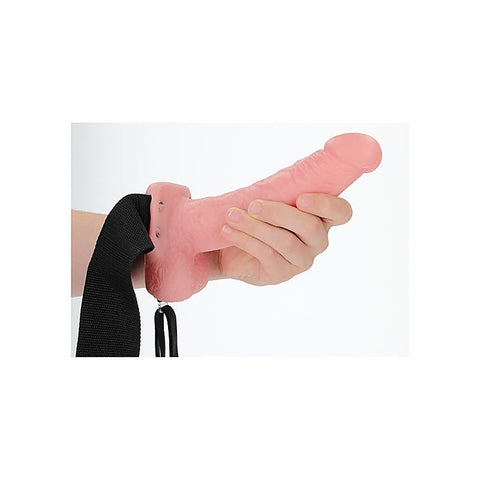 REALROCK Hollow Strap-On Dong with Balls by Shots Toys