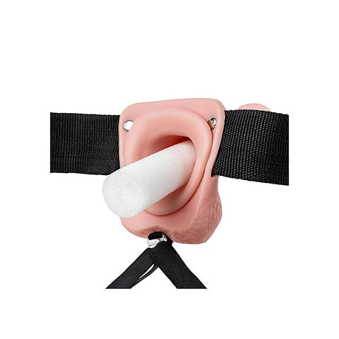REALROCK Hollow Strap-On Dong with Balls by Shots Toys
