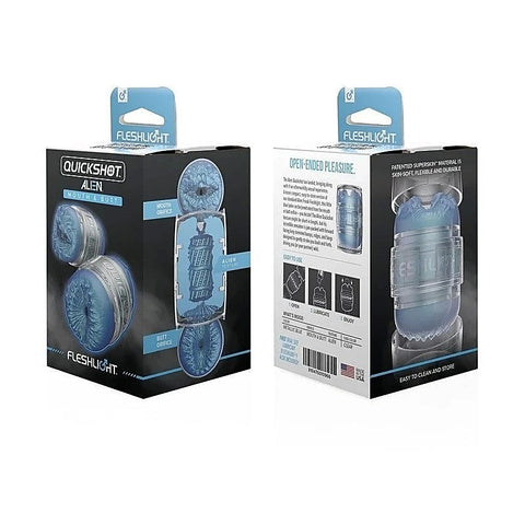 Quickshot Alien Blue Metallic Mouth and Butt by Fleshlight
