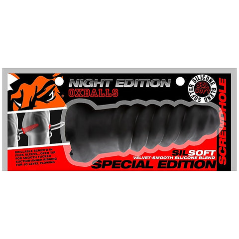 Screwdhole Screwd-In Open Tip Masturbator Night by OxBalls