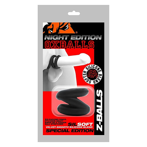 Z-Balls Zig-Zag Cock Ring Ball Stretcher Night by OxBalls
