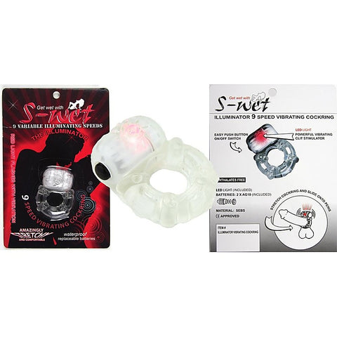 S Wet Illuminator Vibrating Cock Ring by NU Sensuelle