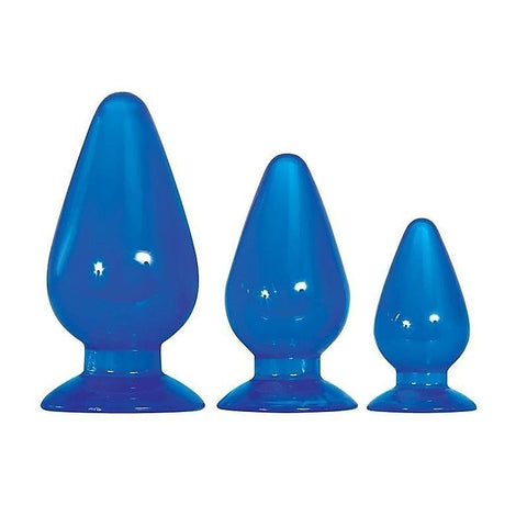 Big Blue Jelly Backdoor Butt Plug Playset