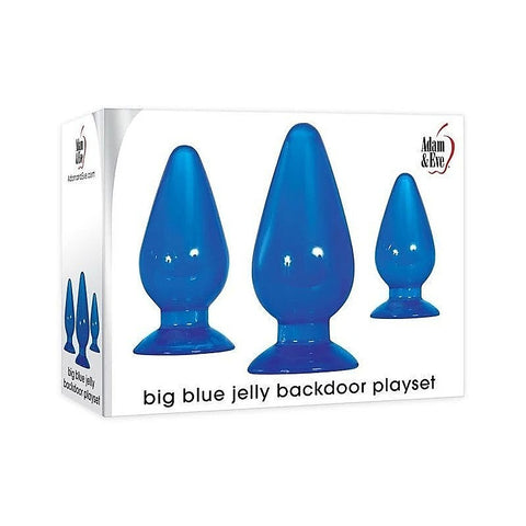 Big Blue Jelly Backdoor Butt Plug Playset