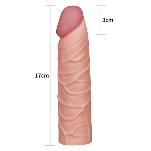 Pleasure X Tender Penis Extension Sleeve 2.5cm Flesh