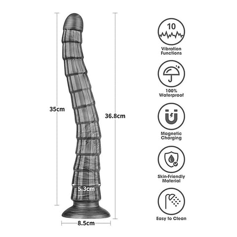 Vibrax Slider King Sized Rechargeable Vibrating Dildo