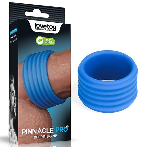 Pinnacle Pro Deep Rib Grip Stretchy Cock Ring by Lovetoy