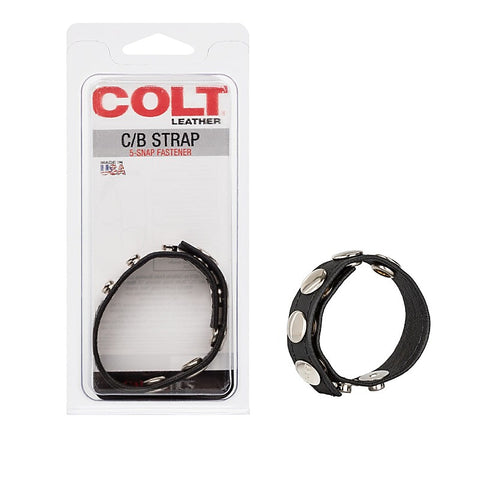 Colt Adjustable 5 Snap Fastener Leather Strap