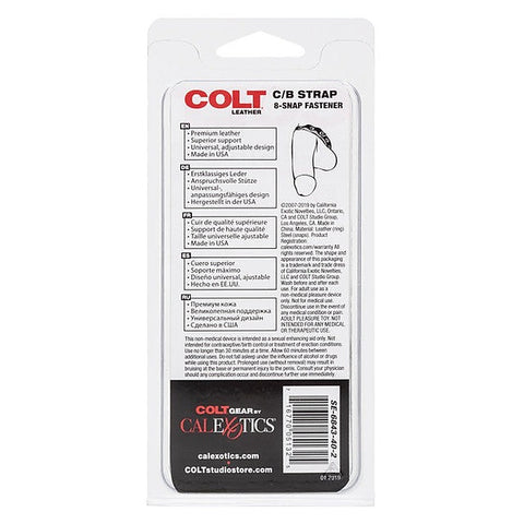 Colt Adjustable 8 Snap Fastener Leather Strap