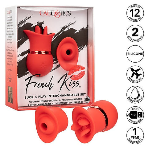 French Kiss 12 Function Suck & Play Interchangeable Set