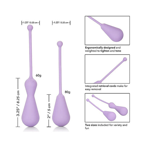 Silicone Weighted Kegel Exercisers Set by California Exotics
