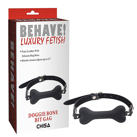 Behave Doggie Bone Adjustable BDSM Play Bit Gag by Chisa