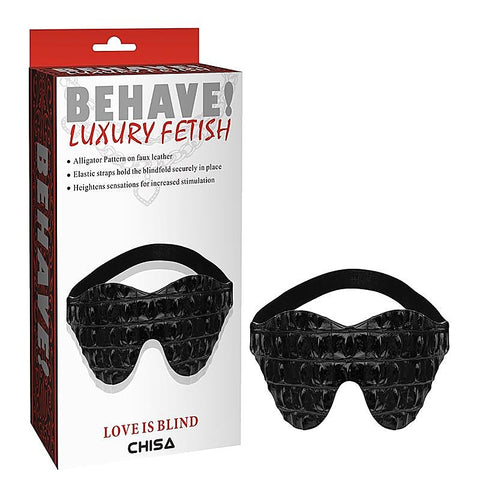 LOVE IS BLIND Alligator Pattern Bondage Mask by Chisa