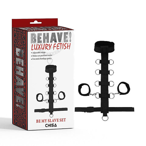 Be My Slave Bondage Set Black by Chisa