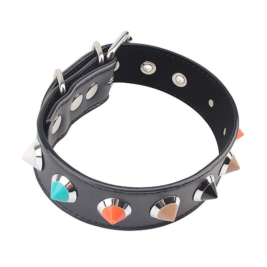 Behave Soft and Smooth Bondage Collar with Thorns by Chisa