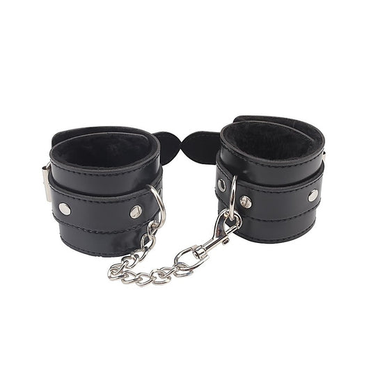 Behave Obey Me Leather Bondage Hand Cuffs by Chisa